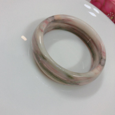 Vòng tay đá cẩm thạch ngọc màu thổ cẩm tự nhiên 100%cho tất cả các mệnh