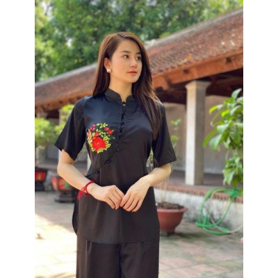 ĐỒ LAM ĐI CHÙA PHÁP PHỤC PHẬT GIÁO Nữ mẫu mới