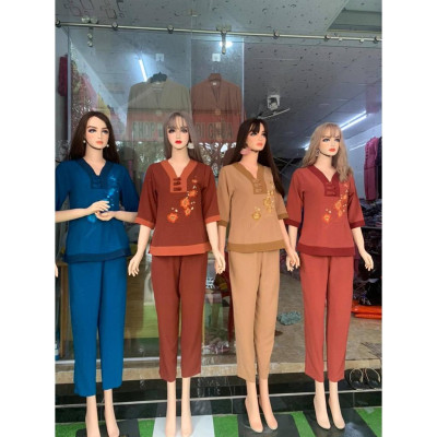 ĐỒ LAM ĐI CHÙA #Mã Freeship Xtra# Cổ Chữ Y Vải Đũi