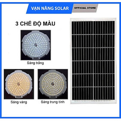 Đèn Ốp Trần Năng Lượng Mặt Trời VẠN NĂNG 500w Ánh sáng Vàng - Trắng - Trung tính