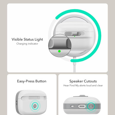 Bao Case cho AirPods Pro 2 (2023/2022/2019) ESR Pulse FlickLock Case with HaloLock – Hàng Chính Hãng