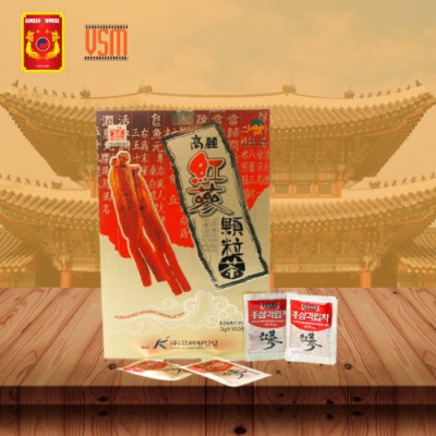 Trà Hồng Sâm Hạt Hàn Quốc Korean Red Ginseng Granule Tea - Ginseng House  (Hộp 100 gói) 