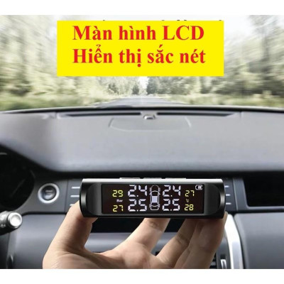Cảm Biến Áp Suất Lốp TPMS, van ngoài,màn màu, Pin mặt trời 