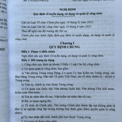 Sách Luật Cán Bộ, Công Chức 2025 – Các Văn Bản Quy Định Chi Tiết Thi Hành (V2616T)
