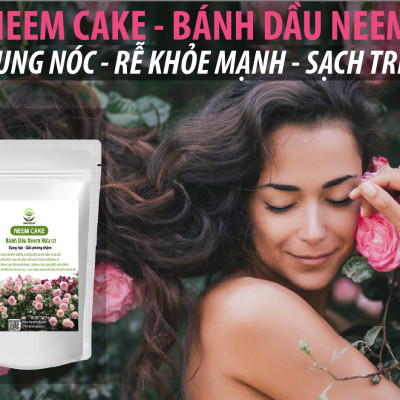 Neem Cake DOCNEEM bánh dầu neem hữu cơ trị sùng đất, cuốn chiếu, ốc sên, kích rễ hoa hồng, phong lan khu vườn, túi 1kg
