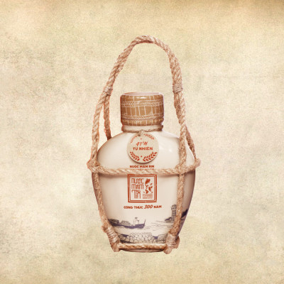 Đặc Sản Phan Thiết - Nước Mắm Tĩn Cá Cơm Than Nhãn Xưa 41N ( Tĩn Gốm 500Ml) Sánh Đặc Thịt Cá, Không Chất Bảo Quản