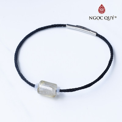 Vòng dây thép đá thạch anh tóc vàng mệnh thủy, kim - Ngọc Quý Gemstones