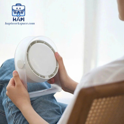 Quạt để bàn hàng chính hãng WiWU Snow Small Hurricane 2000mAh Wi-FS07: Quạt mini tích điện, điều chỉnh góc độ