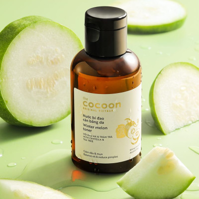 Bộ 5 chăm sóc da mụn chuyên sâu: Gel bÍ đao rửa mặt 140ml + Mặt nạ bí đao 30ml + Toner bí đao 140ml + Serum bí đao 70ml + Thạch bí đao Cocoon 30ml