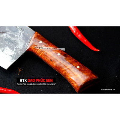 Dao Phúc Sen - Dao Chặt Gà Cán Ốp Nu Nghiến G05OCD
