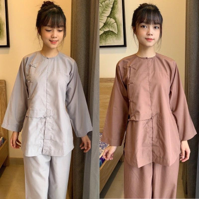 ĐỒ LAM ĐI CHÙA Đồ Đi Chùa# Vạt Hò Nút Thắt Vải Kate Mịn