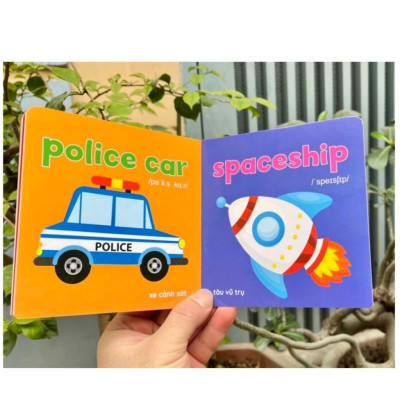 Bộ Sách - Baby First Picture Book - Song Ngữ Anh Việt - Bìa Cứng 8 Chủ Đề Quét QR File Nghe