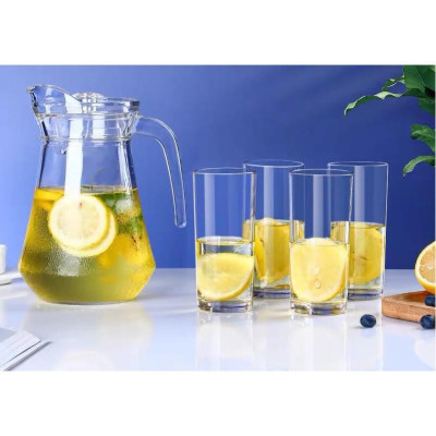 Bộ bình cốc Luminarc dùng trên bàn khách, phòng ăn 5 chi tiết - N0835, chống bám màu, bám mùi