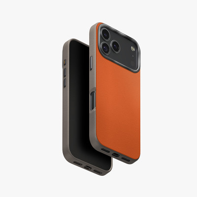 Ốp Lưng Cho iPhone 17 Series UNIQ LYDEN DS Da Vegan Cao Cấp 2 Tông Màu Viền Camera Bằng Nhôm Lót Microfiber Hỗ Trợ MagClick Hàng Chính Hãng