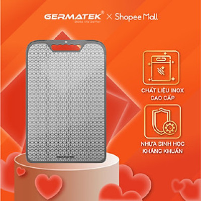 Thớt Inox 304 và nhựa lúa mạch 2 mặt kháng khuẩn cao cấp GE-0235 kích thước 40.5 x 28cm Hàng chính hãng