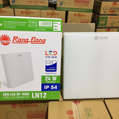 Đèn LED ốp trần Rạng Đông Công suất 24W Model:  LN12 300X300/24w