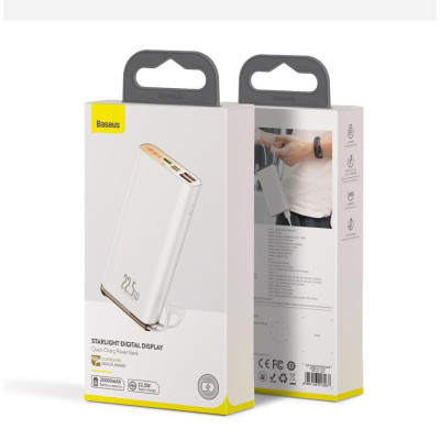 Pin dự phòng sạc nhanh Baseus Starlight Digital Display 20000mAh -Hàng Chính Hãng
