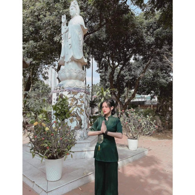 ĐỒ LAM ĐI CHÙA  Mẫu Hoa Gen