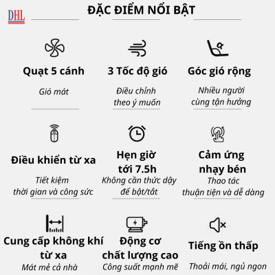 Quạt treo tường Mitomo FTT-60AE có remote hàng chính hãng