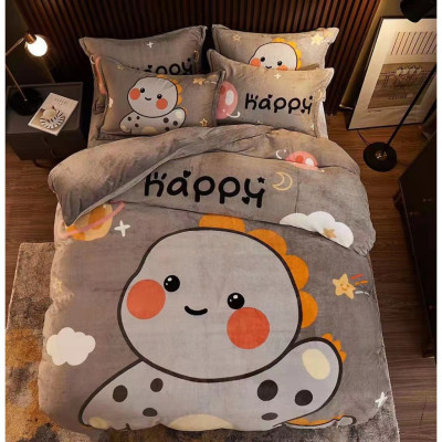 Bộ chăn ga gối nỉ nhung tuyết mịn cao cấp 5D