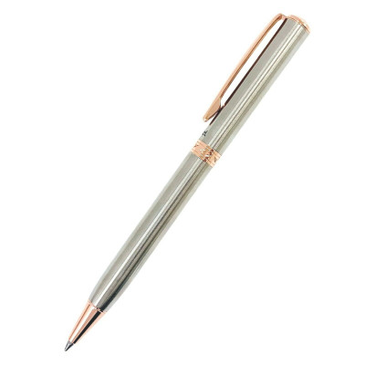 Bút Ký Cao Cấp Pentel B810-PG Ngòi 0.8mm Mực Xanh | Thiết Kế Nắp Vặn Thanh Lịch | Vỏ Bút Mạ Vàng | Nét Viết Trơn Mượt