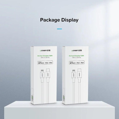 Ugreen UG10493US171TK 1M Màu Trắng Cáp USB Type C ra Lightning - HÀNG CHÍNH HÃNG