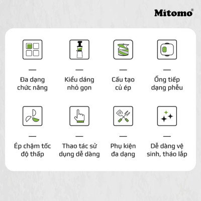 Máy ép trái cây, máy ép Mitomo EC-55 hàng chính hãng bảo hành 3 năm