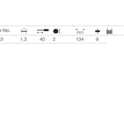 Tua vít đầu dẹp Wiha 42383 (1.2 x 40 x 134)