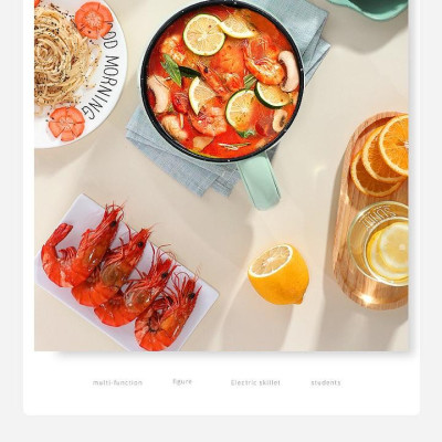 Nồi Điện Đa Năng Chống Dính Mini Tặng Kèm Lồng Hấp Nấu Mỳ, Lẩu, Cơm DM111 Phù Hợp Cho 1-2 Người - Dung Tích 1.8L