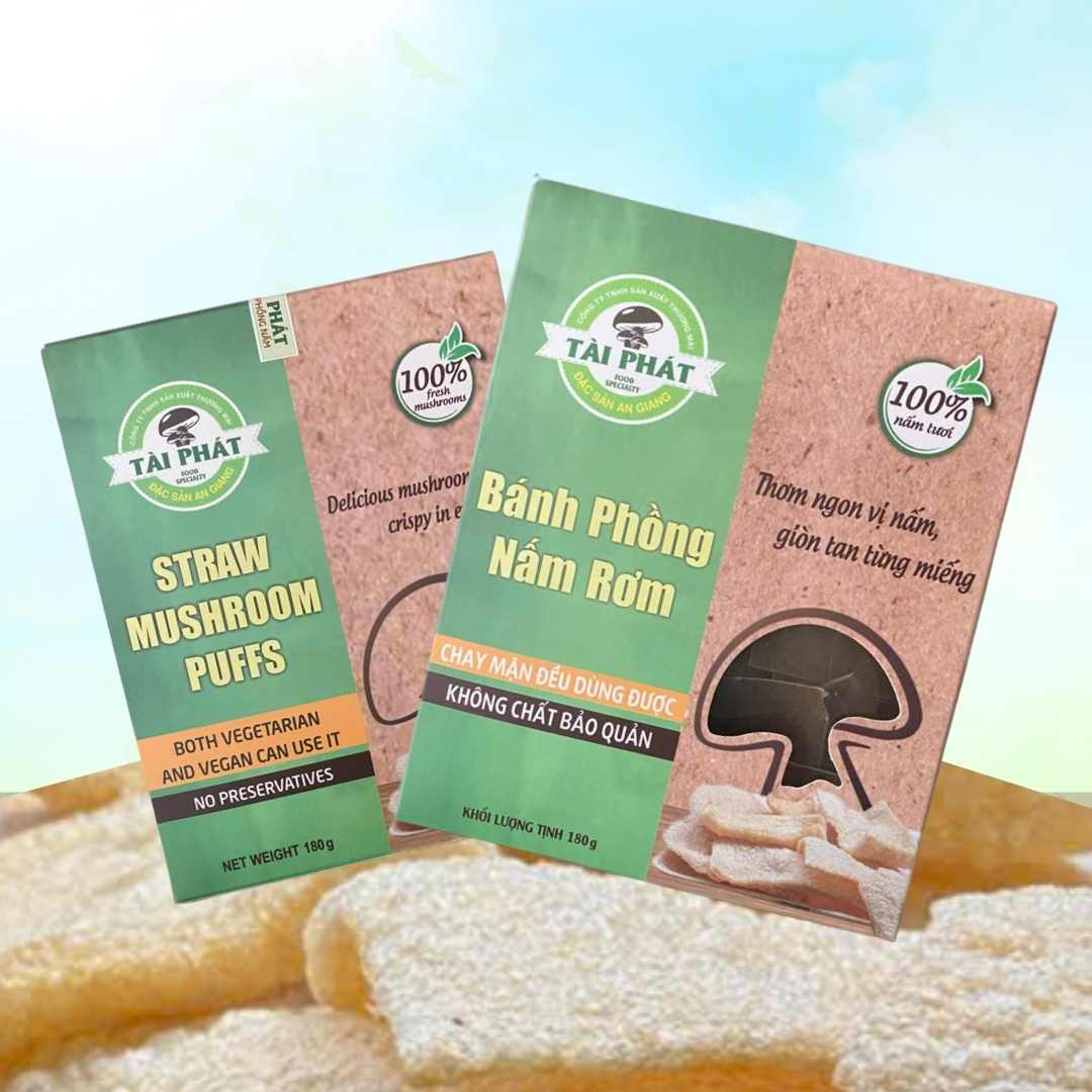 Bánh Phồng Nấm Rơm Tài Phát 180g – Đặc Sản An Giang