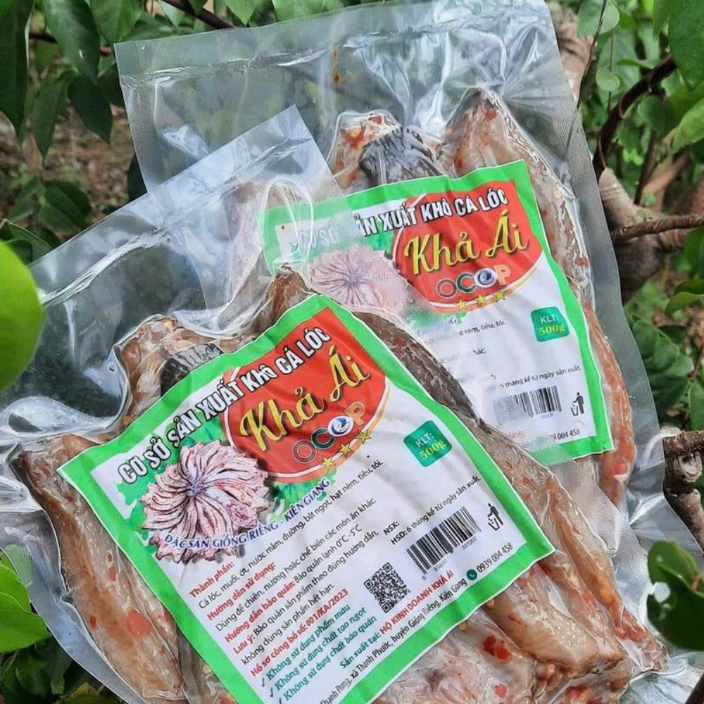 Khô Cá Lóc Khả Ái - Túi 500gr