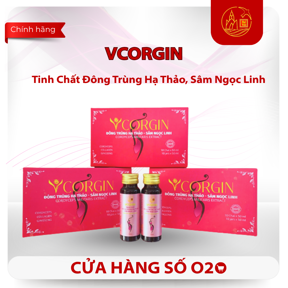 Tinh Chất Đông Trùng Hạ Thảo, Sâm Ngọc Linh - VCORGIN 10 lọ