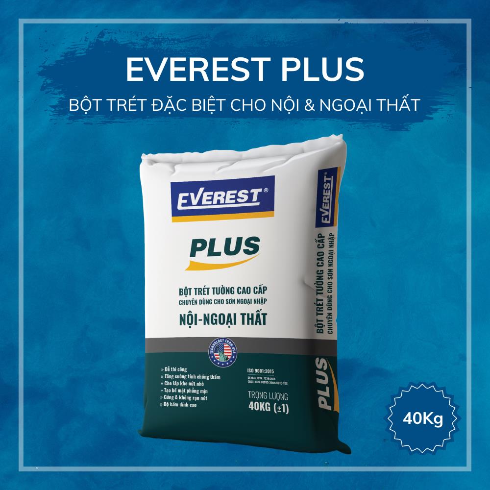 Bột Trét Đặc Biệt Cho Nội Và Ngoại Thất Everest Plus 40 Kg