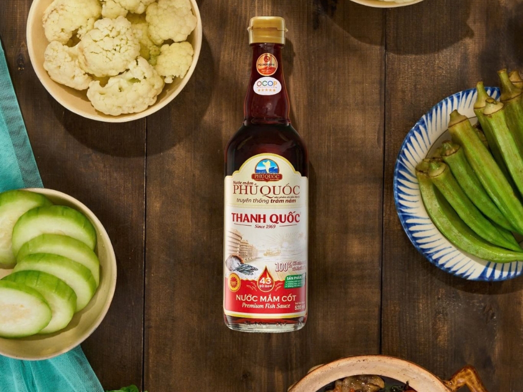 Nước Mắm Chỉ Dẫn Địa Lý Phú Quốc - Thanh Quốc 43N 520ml x 6 chai