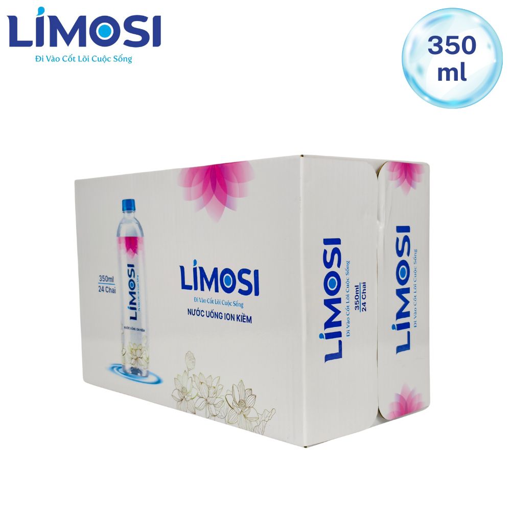 Nước Uống Ion Kiềm Limosi Chai 350ml (Thùng 24 Chai)