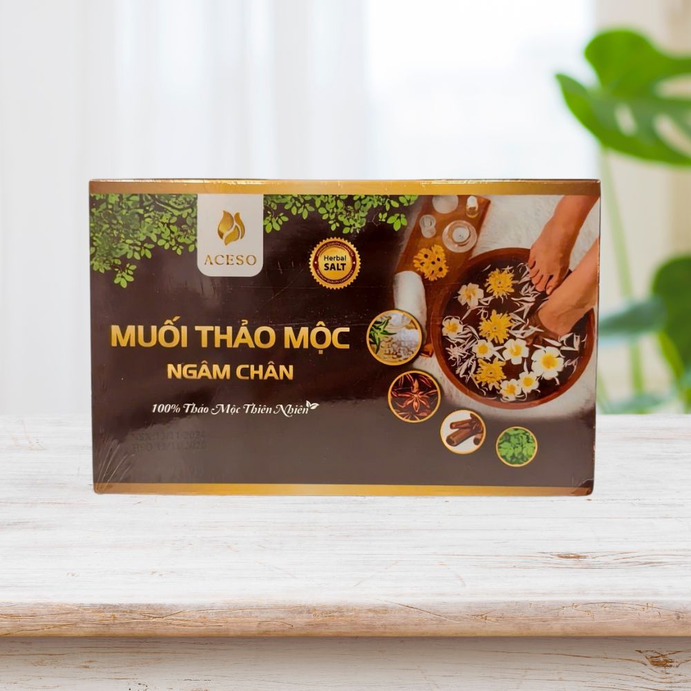 Muối Thảo Mộc Ngâm Chân Aceso - Hộp 1kg