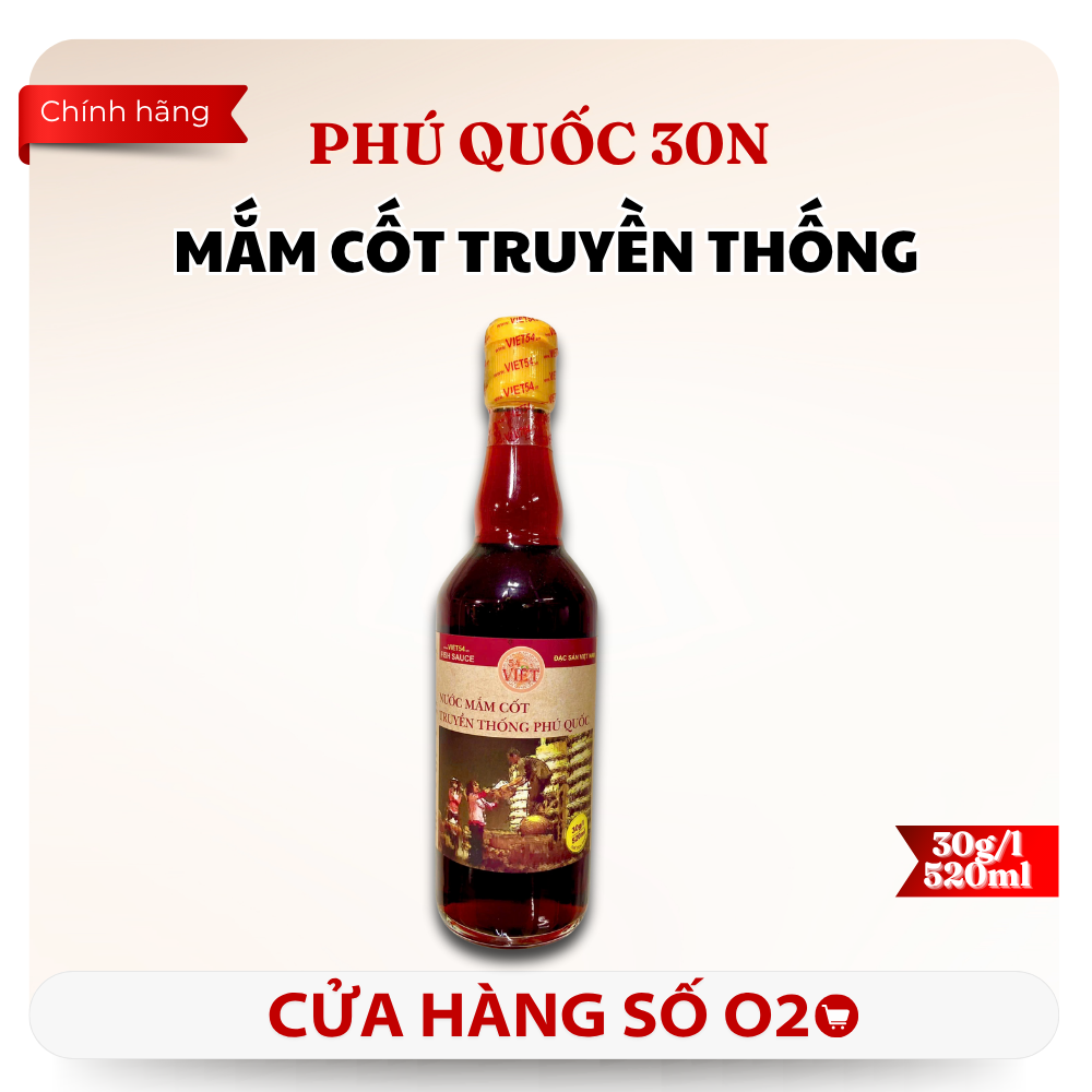 Nước Mắm Cốt Truyền Thống Phú Quốc 30N – Chai 520ml