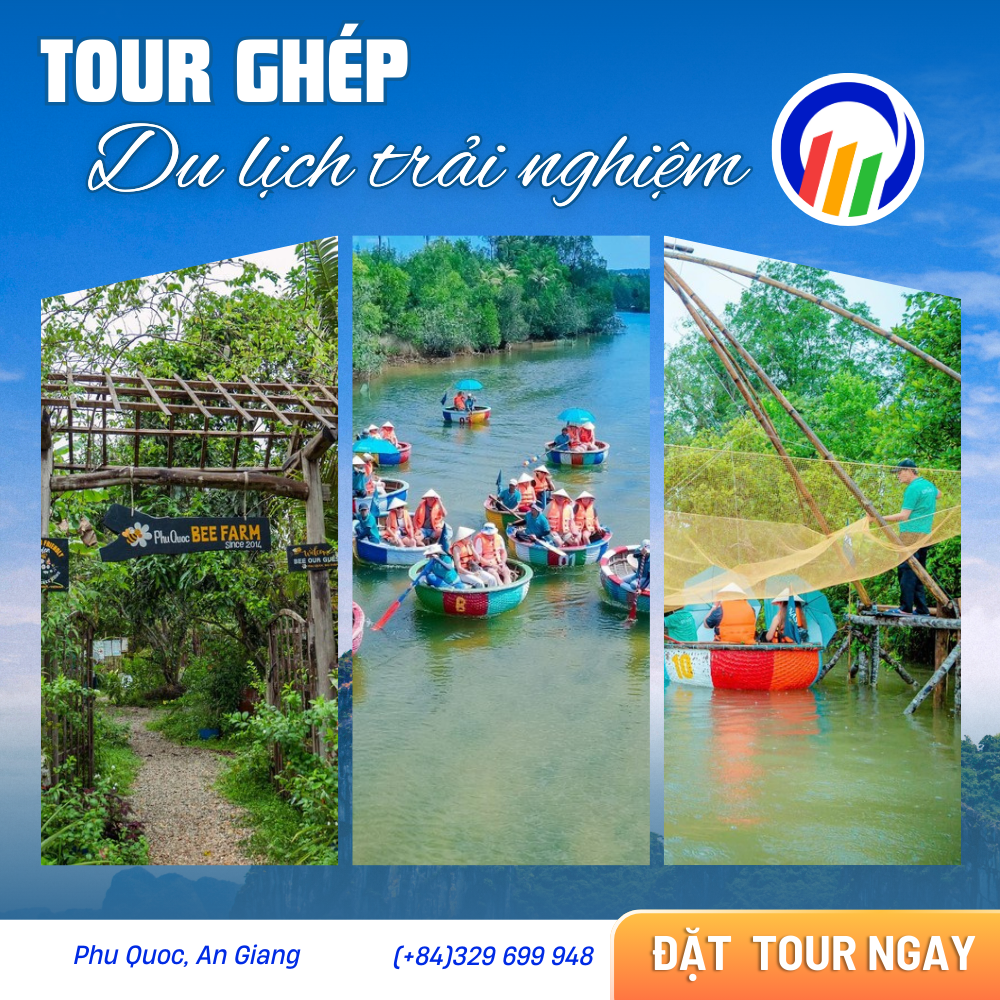 (TOUR GHÉP) Chèo Thuyền Thúng Sông Cửa Cạn & Tham Quan Trang Trại Mật Ong