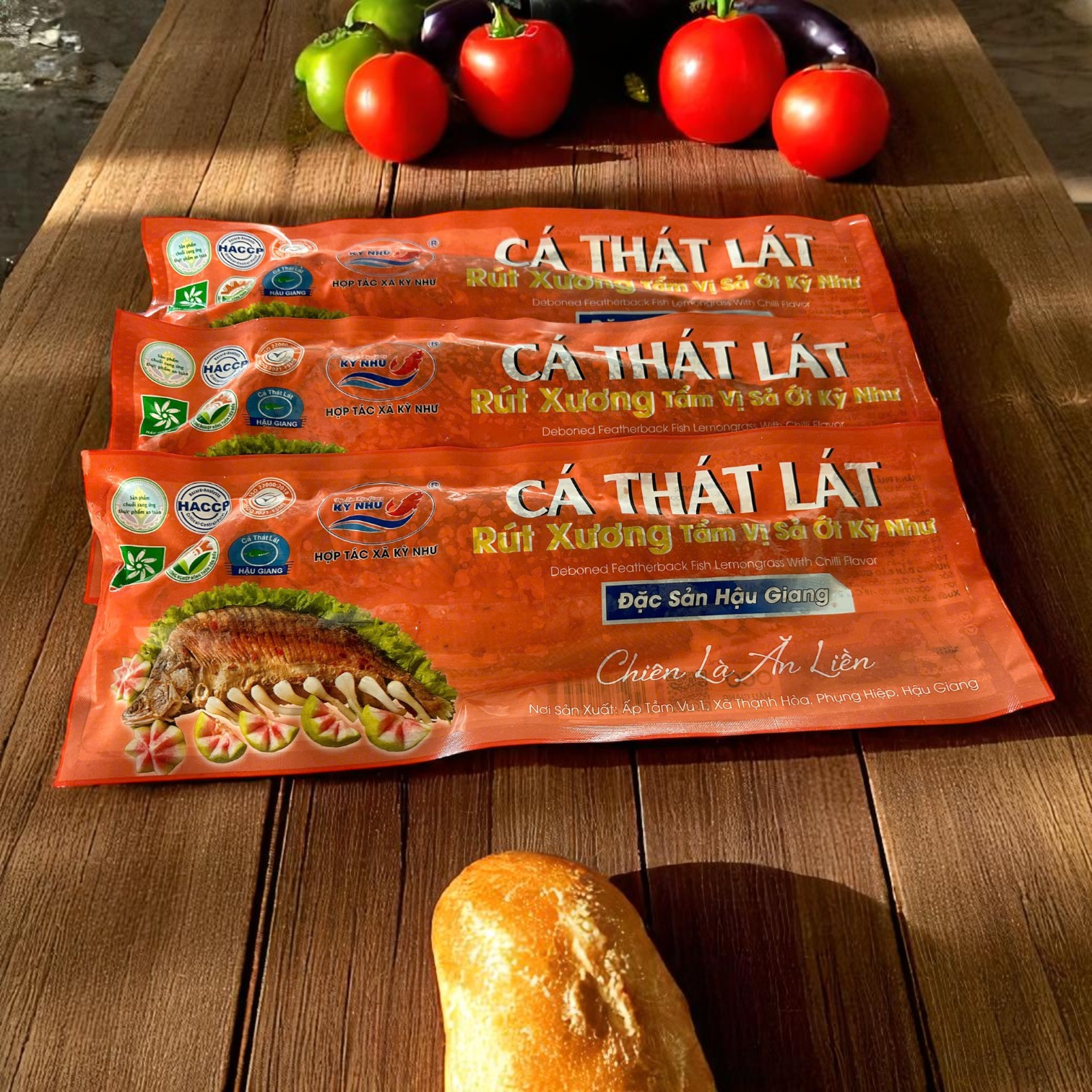 Cá Thát Lát Rút Xương Tẩm Vị Sả Ớt Kỳ Như, Túi 350g. Đặc sản Hậu Giang