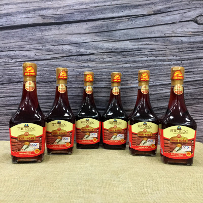 Nước Mắm Truyền thống Phú Quốc Khải Hoàn 40N - Chai 205ml - 6 Chai/ Hộp