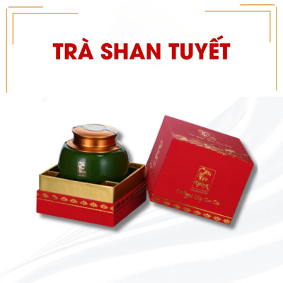 Trà Shan Tuyết Cầu Tre Vàng Hũ Sứ Cao Cấp 80g