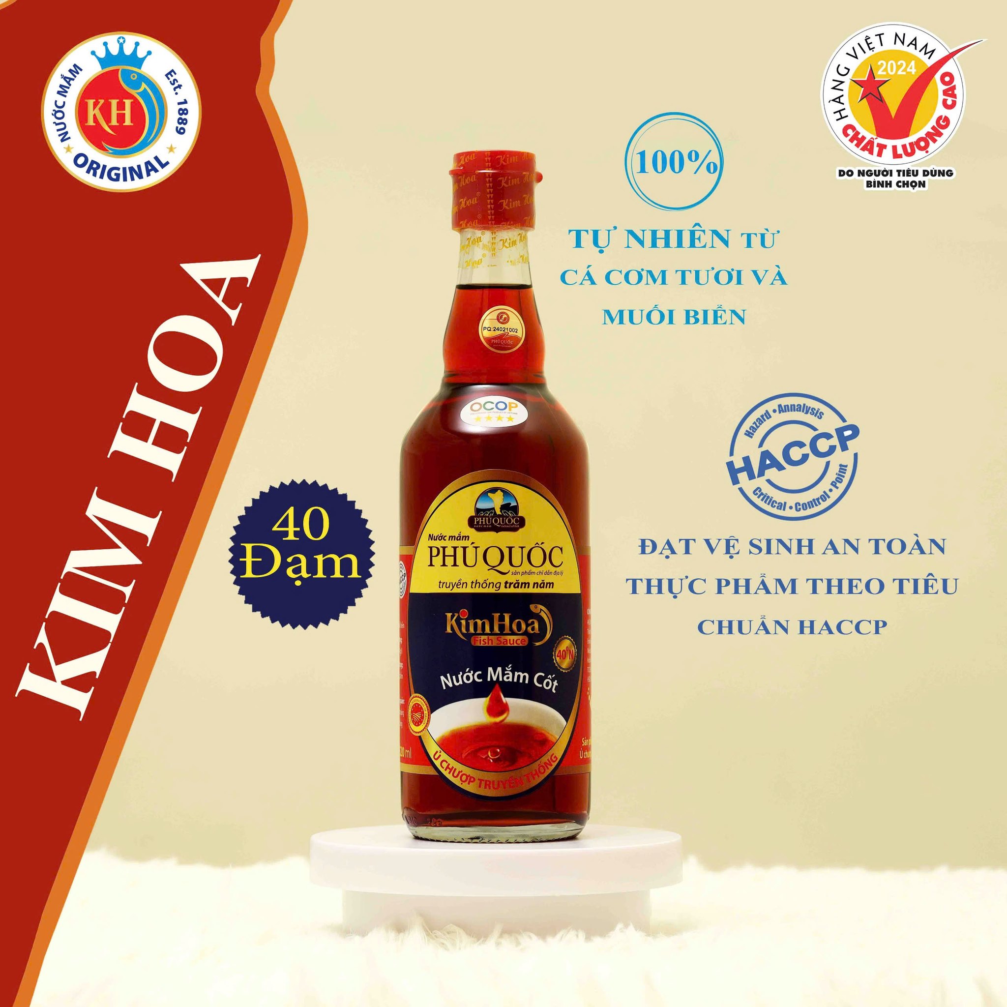 Nước Mắm Cốt Kim Hoa 40N - Hương Vị Đỉnh Cao Phú Quốc