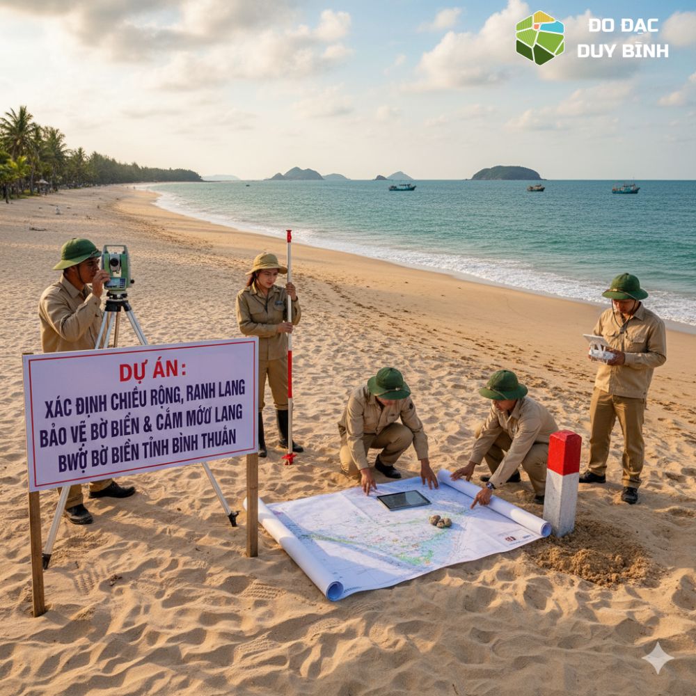 Xác Định Hành Lang Bảo Vệ Bờ Biển & Cắm Mốc Tại Tỉnh Bình Thuận