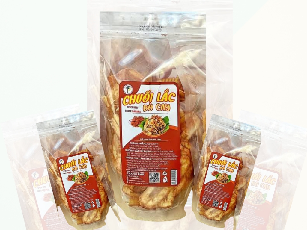 Chuối Lắc Bò Cay Thanh Phú 150g | Giòn Rụm, Đậm Đà