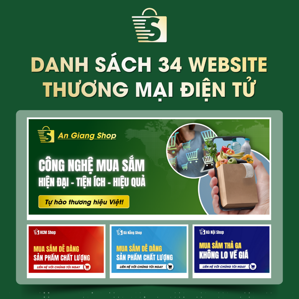 Danh Sách Website TMĐT Của 34 Tỉnh Thành Việt Nam