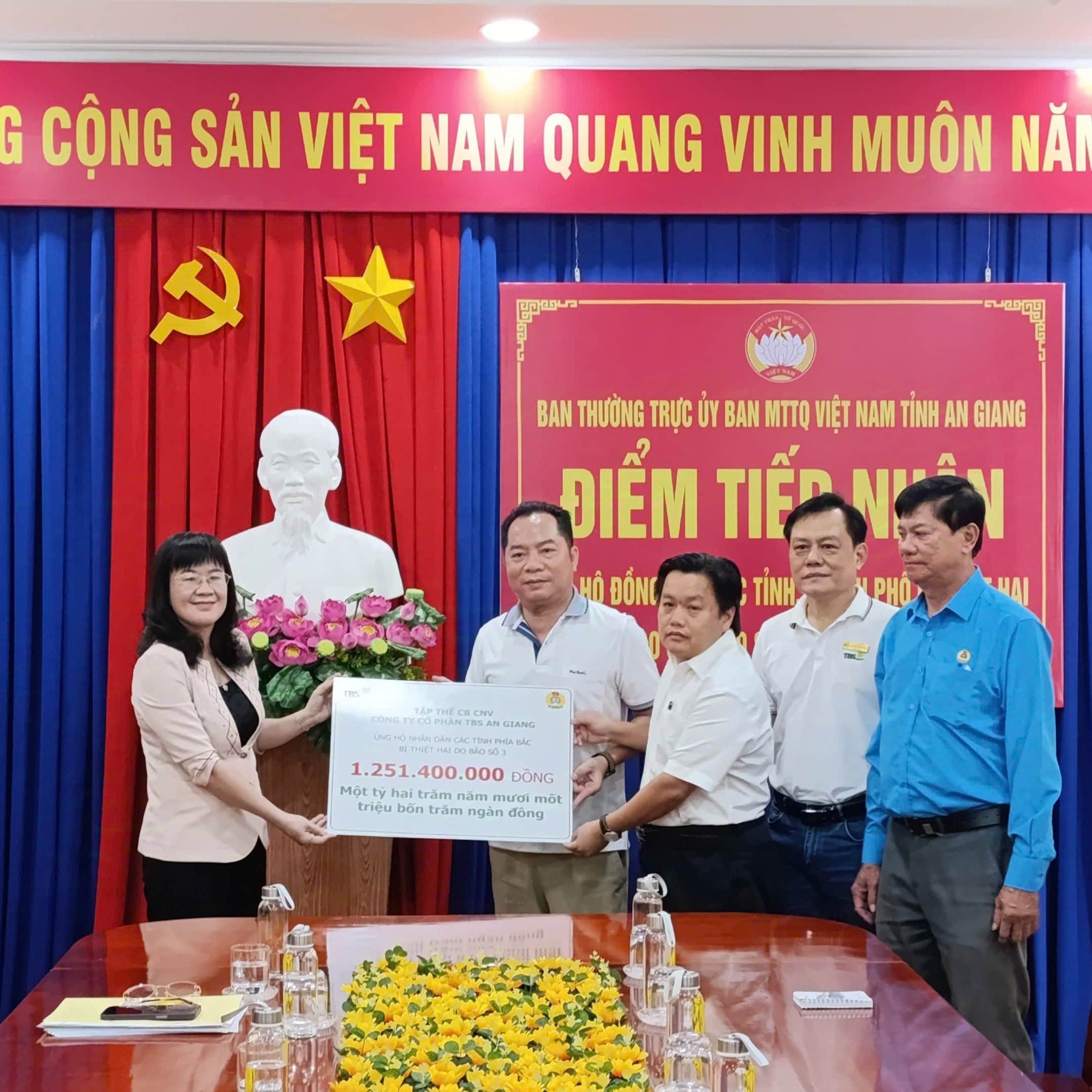 Công Ty Cổ Phần TBS An Giang Hỗ Trợ 1,251 Tỷ Đồng Ủng Hộ Đồng Bào Bị Thiệt Hại Do Bão Số 3