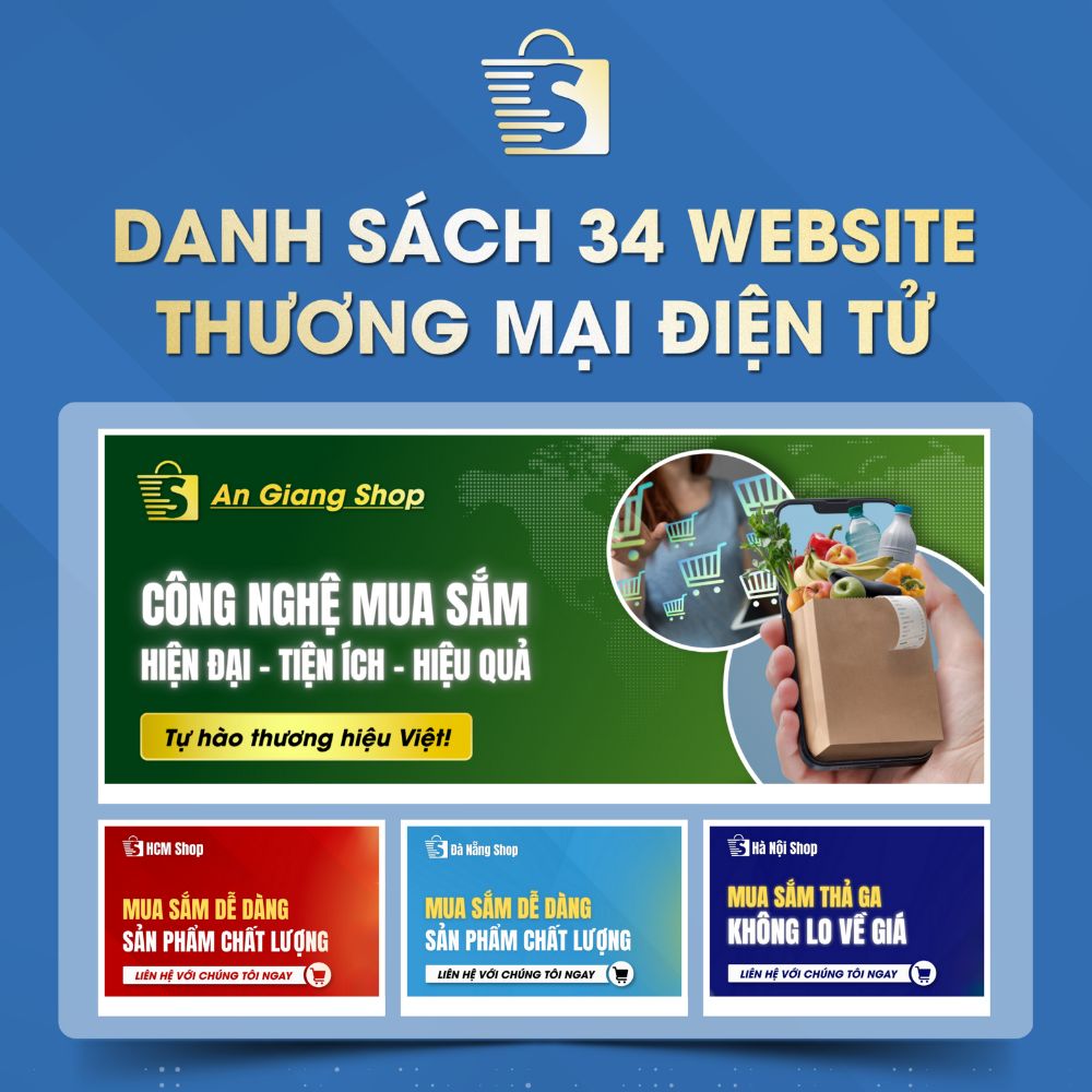 Danh Sách Website TMĐT Của 34 Tỉnh Thành Việt Nam