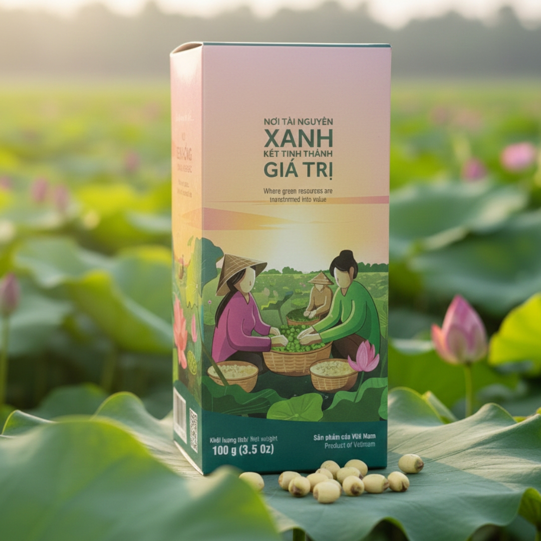 Hạt Sen Sấy Nam Huy 100g | Sấy Giòn Thơm Ngon | OCOP 5 Sao Đặc Sản Đồng Tháp