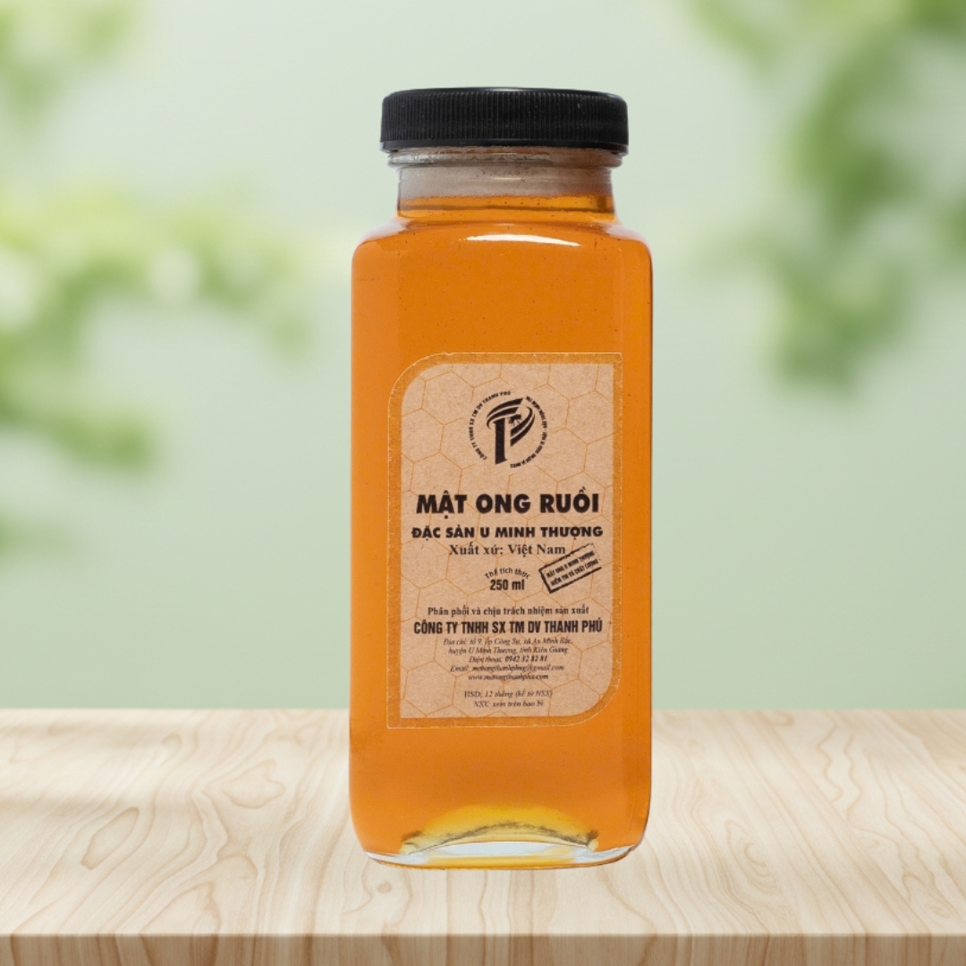 Mật Ong Ruồi Thanh Phú 250ml - Gác Kèo 100% Tự Nhiên Rừng U Minh