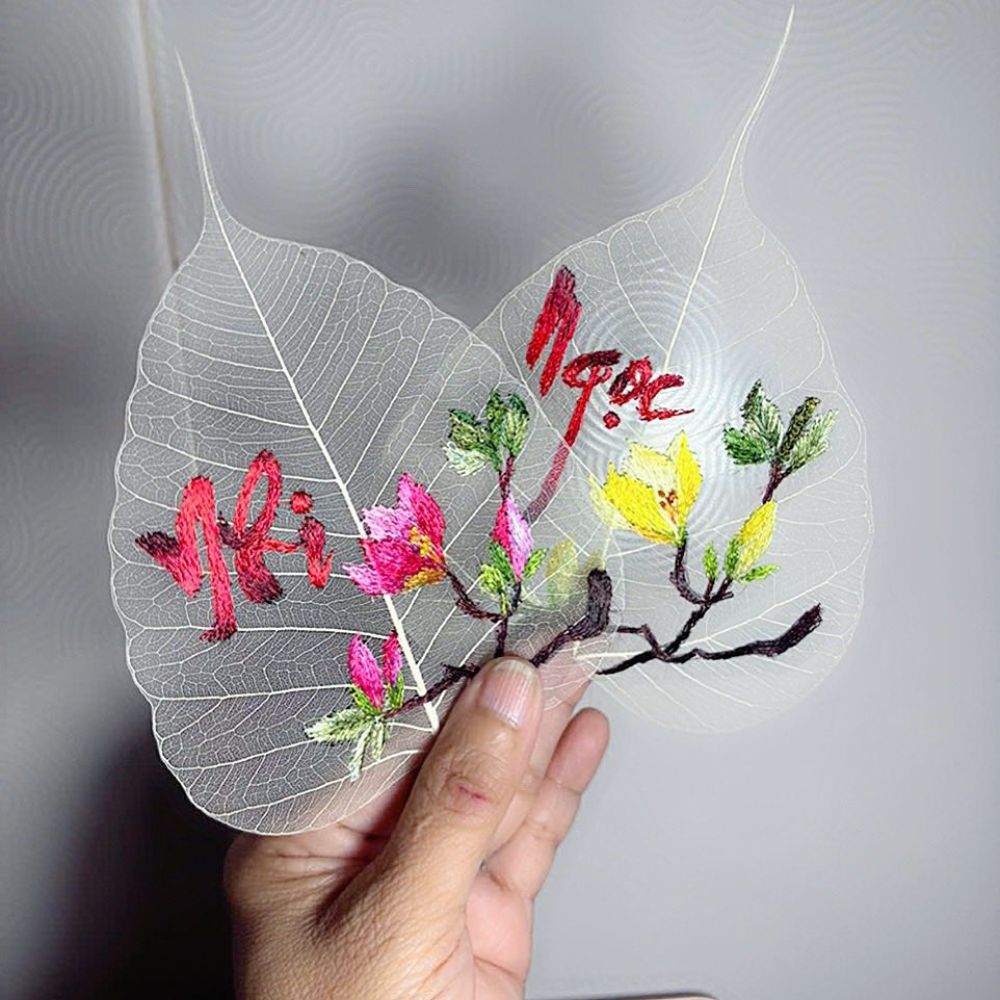 Tinh Hoa Thủ Công Trong Từng Chiếc Lá – Nghệ Thuật Thêu Tay Trên Lá Bồ Đề Phúc An